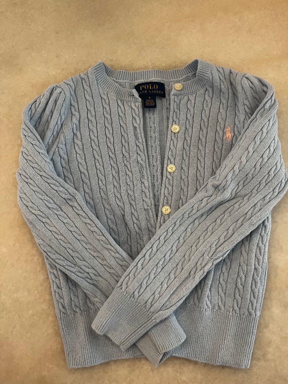 Polo Ralph Lauren Girls Cable-Knit Cotton Cardigan